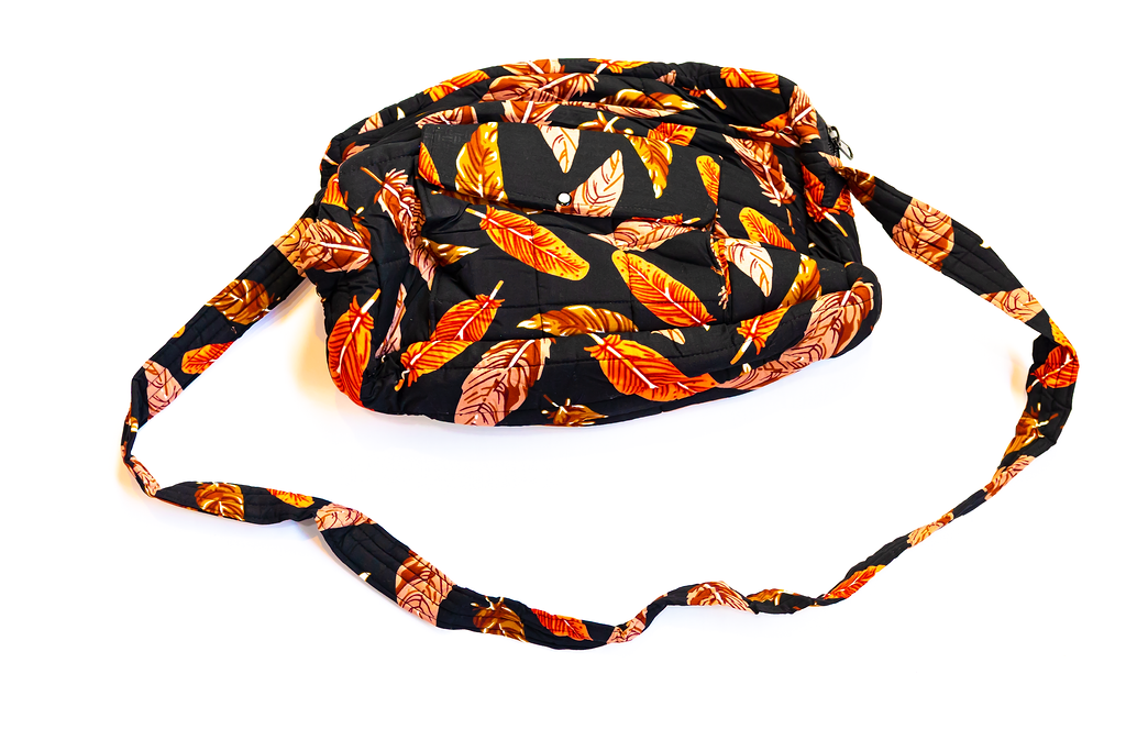 Messenger Bag - Garden Leaves - Wide